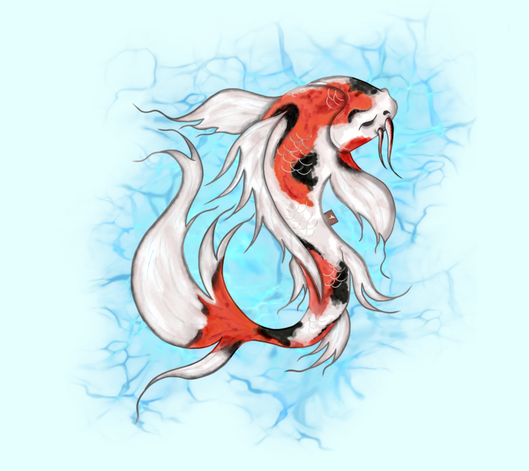 Exklusives Stoffdesign Koi
